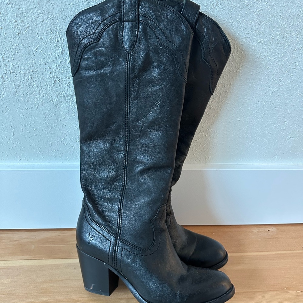 FRYE Women's Black Leather Boots